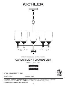 Handleiding Kichler 82361 Carlo Lamp