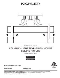 Manual Kichler 38247 Colmar Lamp
