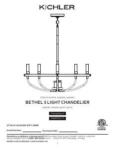 Handleiding Kichler 82372 Bethel Lamp