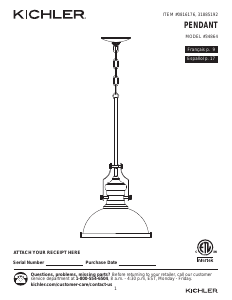 Manual Kichler 34864 Large Lamp