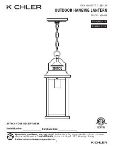 Manual Kichler 39535 Linford Lamp