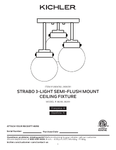 Manual Kichler 38248 Strabo Lamp