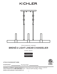 Handleiding Kichler 82352 Bren Lamp