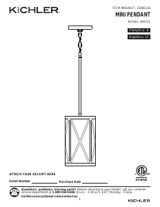 Manual Kichler 34721 Edenbrook Lamp