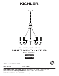 Manual Kichler 82350 Barrett Lamp