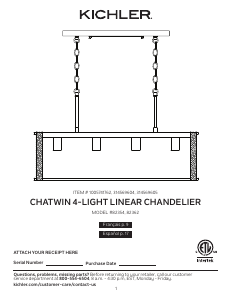 Manual de uso Kichler 82362 Chatwin Lámpara