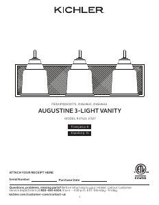 Manual Kichler 37523 Augustine Lamp