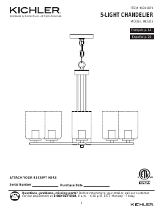 Manual Kichler 82315 Fontella Lamp