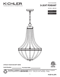 Handleiding Kichler 82265 Coltyn Lamp