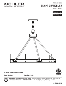 Manual Kichler 82333 Stetton Lamp