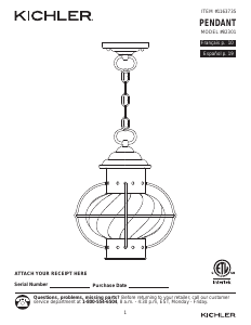 Manual de uso Kichler 82301 Watchgrove Lámpara