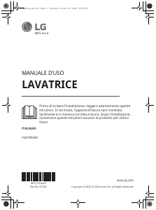 Manuale LG F4J3TM5WE Lavatrice