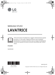 Rokasgrāmata LG F4J3TM5WE Veļas mašīna