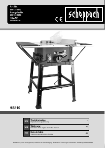 Handleiding Scheppach HS110 Tafelzaag