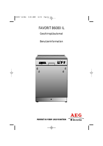 Bedienungsanleitung AEG-Electrolux F86080IL-M Geschirrspüler