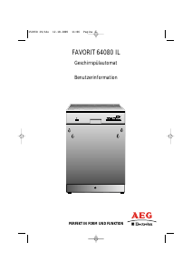 Bedienungsanleitung AEG-Electrolux F64080IL-A Geschirrspüler