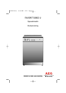 Bruksanvisning AEG-Electrolux F50863U-M Oppvaskmaskin