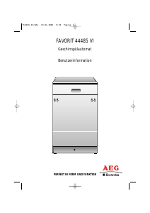 Bedienungsanleitung AEG-Electrolux F44485VI Geschirrspüler