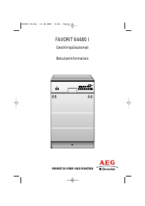 Bedienungsanleitung AEG-Electrolux F64480I-A Geschirrspüler