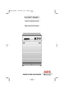 Bedienungsanleitung AEG-Electrolux F86480I-A Geschirrspüler