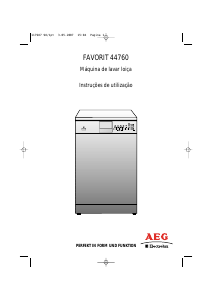 Manual AEG-Electrolux F44760 Máquina de lavar louça