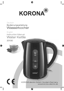 Bedienungsanleitung Korona 20130 Wasserkocher
