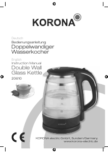 Bedienungsanleitung Korona 20610 Wasserkocher