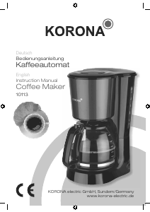 Manual Korona 10113 Coffee Machine