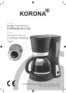 Manual Korona 10203 Coffee Machine