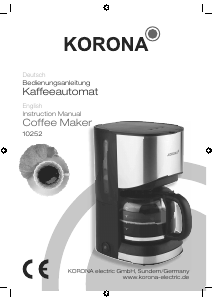 Bruksanvisning Korona 10252 Kaffebryggare
