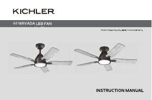 Manual Kichler 330090AVI Arvada Ceiling Fan