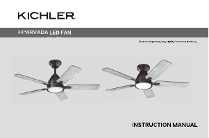 Manual de uso Kichler 330090SBK Arvada Ventilador de techo