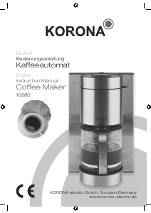 Manual Korona 10280 Coffee Machine