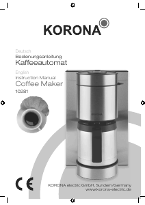 Manual Korona 10281 Coffee Machine