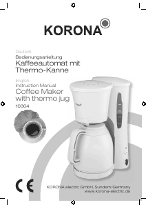 Manual Korona 10304 Coffee Machine