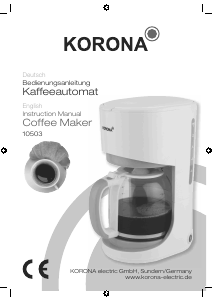 Manual Korona 10503 Coffee Machine