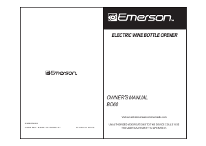 Manual Emerson BO60 Corkscrew