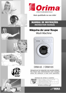 Manual de uso Orima ORM 65 Lavadora