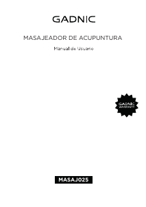 Manual de uso Gadnic MASAJ025 Masajeador