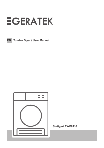 Handleiding Geratek Stuttgart TWP8110 Wasdroger