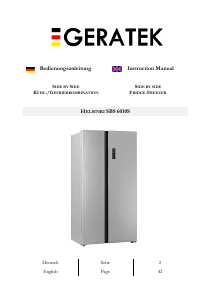 Bedienungsanleitung Geratek Helsinki SBS6010S Kühl-gefrierkombination