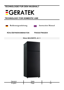 Bedienungsanleitung Geratek Mala KG2100TL Kühl-gefrierkombination