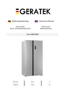 Manual Geratek Salo SBS4010S Fridge-Freezer
