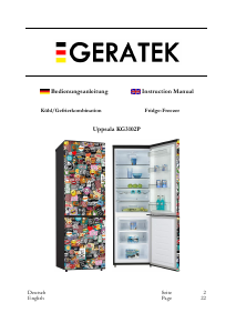 Manual Geratek Uppsala KG3102P Fridge-Freezer