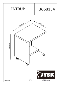 Manual JYSK Intrup (67x77x50) Birou