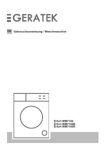 Bedienungsanleitung Geratek Erfurt WM7140B Waschmaschine