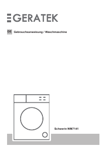 Bedienungsanleitung Geratek Schwerin WM7141 Waschmaschine