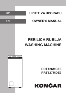 Priručnik Končar PRT127MDE3 Stroj za pranje rublja