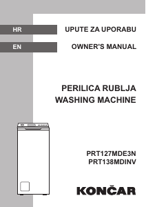 Priručnik Končar PRT138MDINV Stroj za pranje rublja