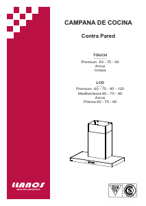 Manual de uso Llanos Premium LCD 90 Campana extractora